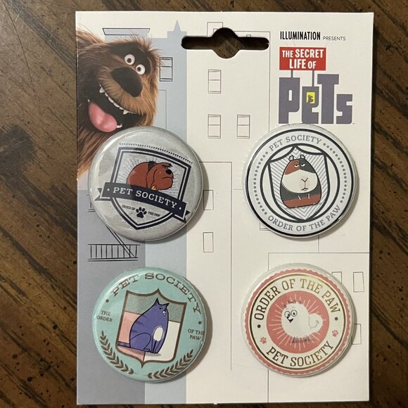 The Secret Life Of Pets Button. Lot Of 5 Collections. 20 Pins Total. Universal - Picture 2 of 7